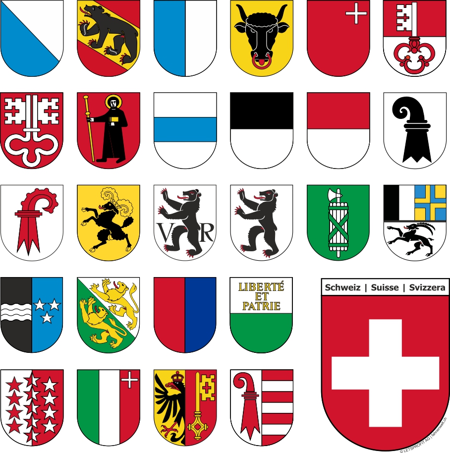 Schiefer Untersetzer mit Kantons Wappen