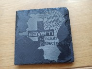 Schiefer Glas Untersetzer Bayernfanclub Ostschweiz
