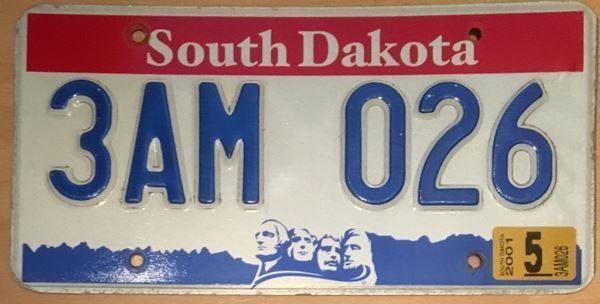 Usa Autonummer Usa South Dakota